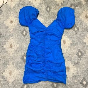 Blue dress with puffy sleeves!